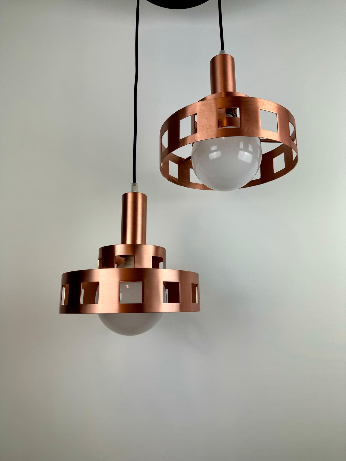 Lámpara colgante Geometría Cobre