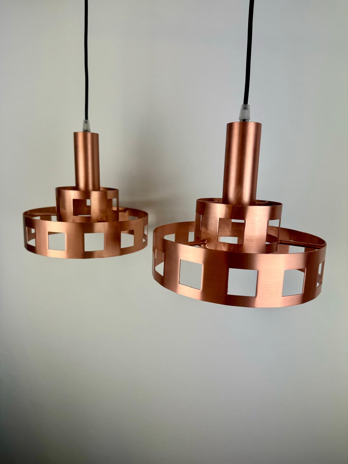Lámpara colgante Geometría Cobre