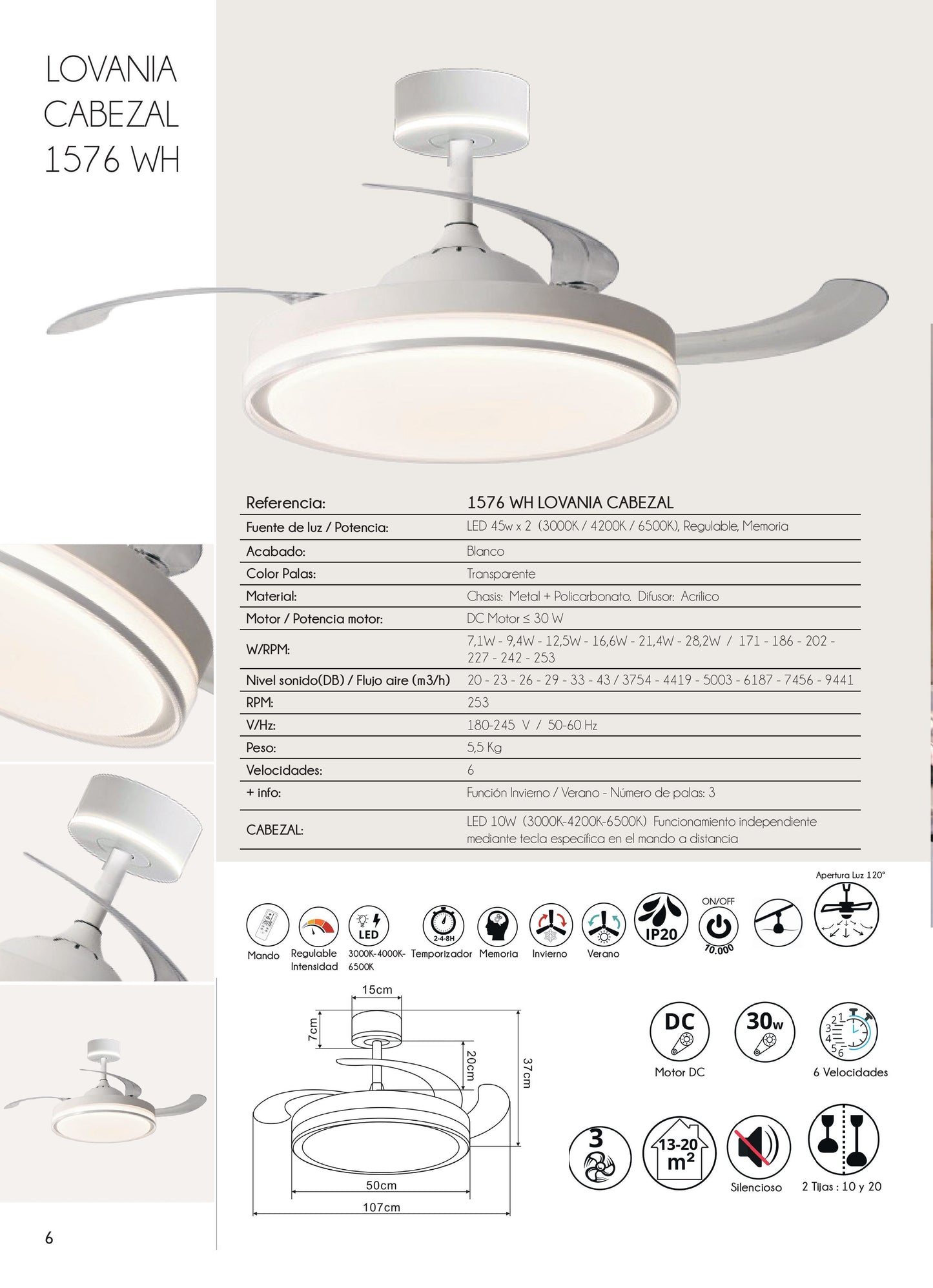 Ventilador Lovania Cabezal