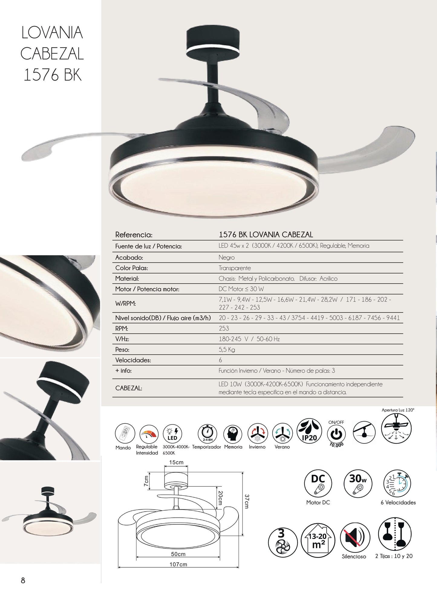 Ventilador Lovania Cabezal