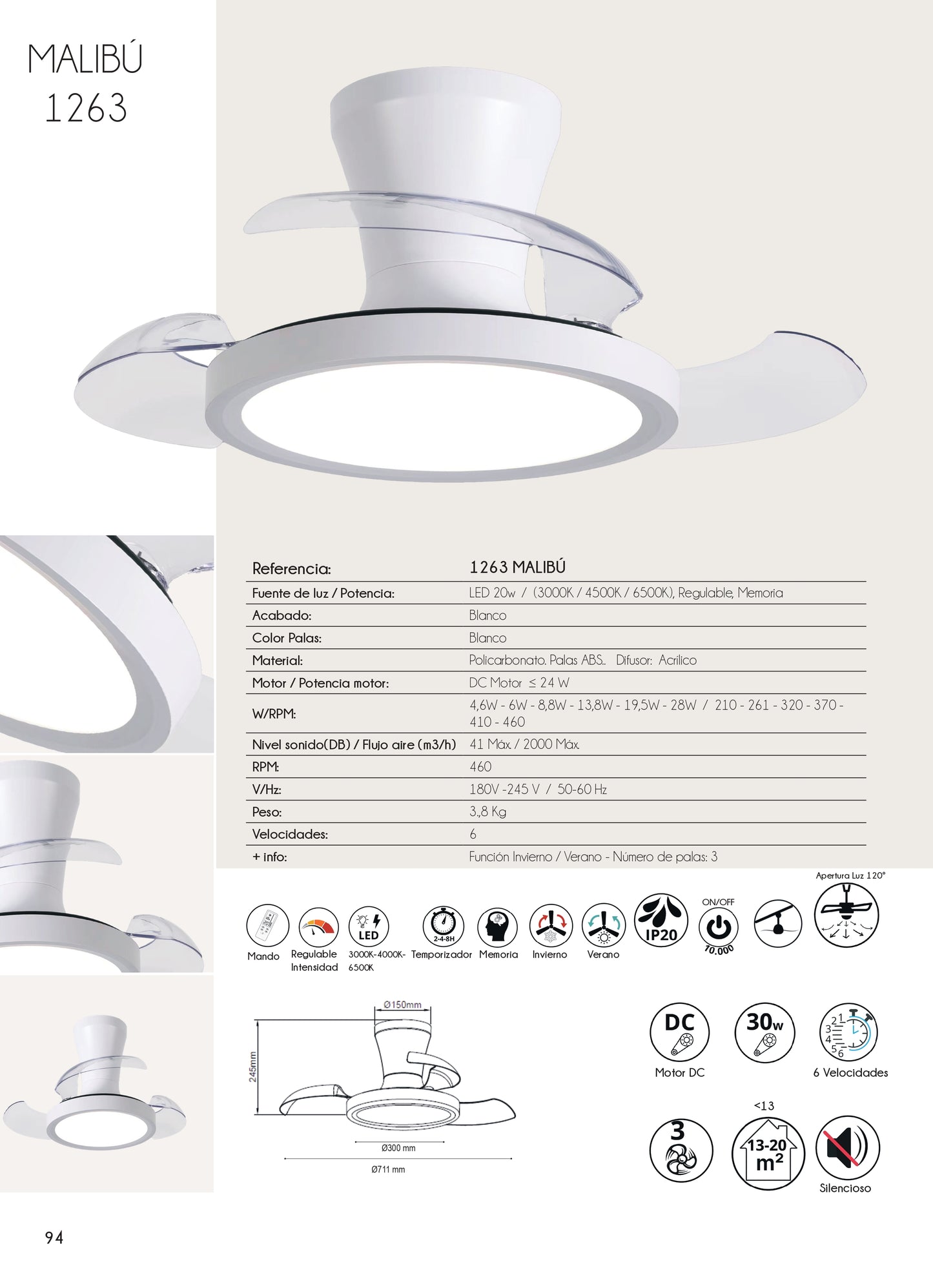Ventilador Malibú